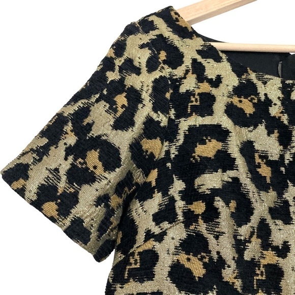 HUTCH X ANTHROPOLOGIE Metallic Animal Print Brocade Keyhole Tie Back Top - Picture 6 of 10